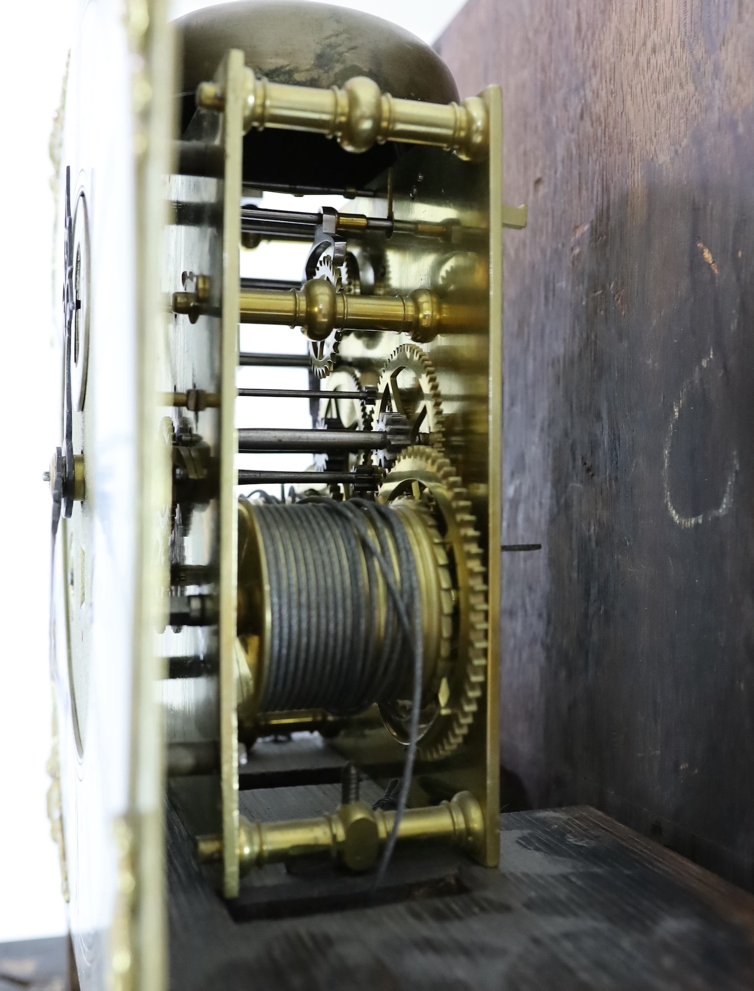 John Miller of London, apprenticed to Joseph Knibb. A William III walnut eight day longcase clock, W.48cm H.213cm